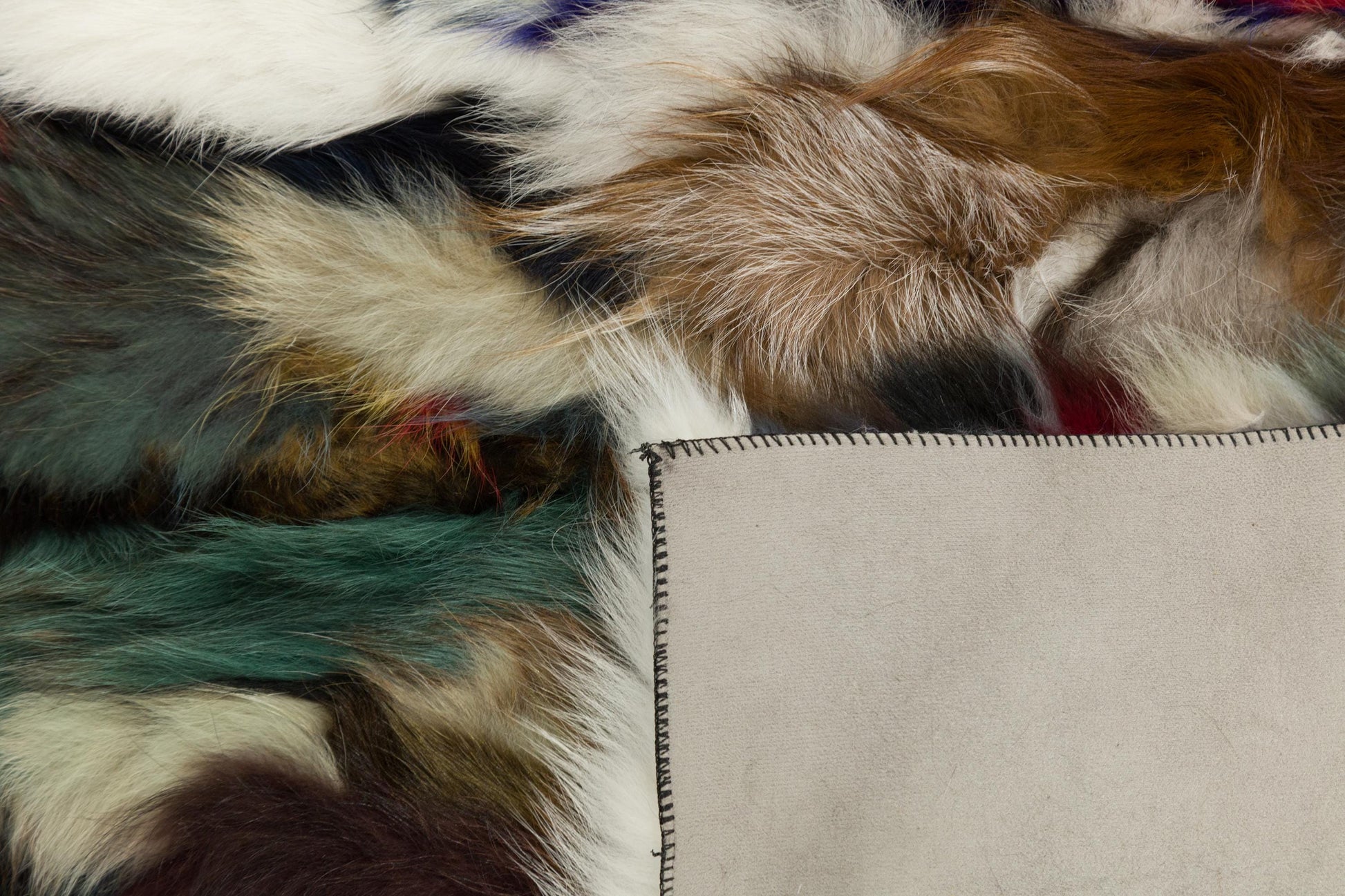 Faux Fur Leather Rug: Custom Colorful Area Rug