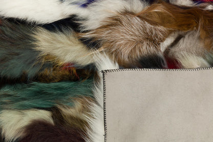 Faux Fur Leather Rug: Custom Colorful Area Rug