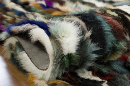 Faux Fur Leather Rug: Custom Colorful Area Rug