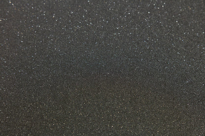 5x7ft Black Faux Leather Rug with Gold Laser-Cut Border - Modern Turkish Designer Area Carpet
