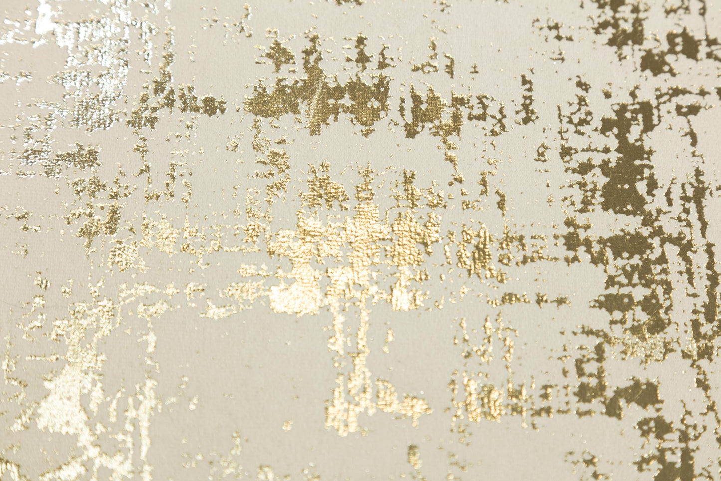 5x7ft Modern White Faux Leather Rug with Gold Laser Cut Border - Vegan Turkish Carpet