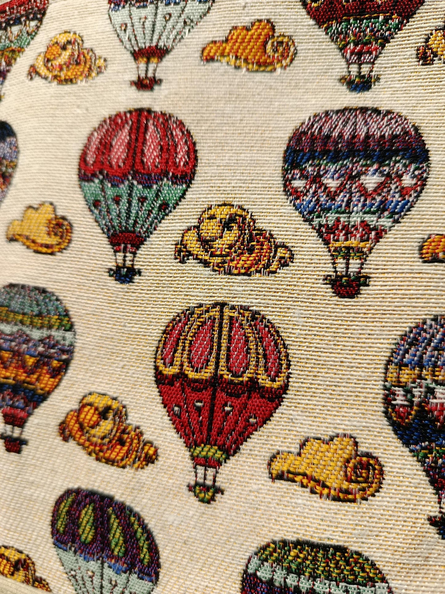 Hot Air Balloon Crossbody Bag – 8"x10" Colorful Canvas Purse | Handmade Turkish Travel Bag