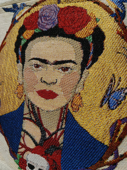 Frida Kahlo Crossbody Bag: Embroidered Portrait Canvas Purse