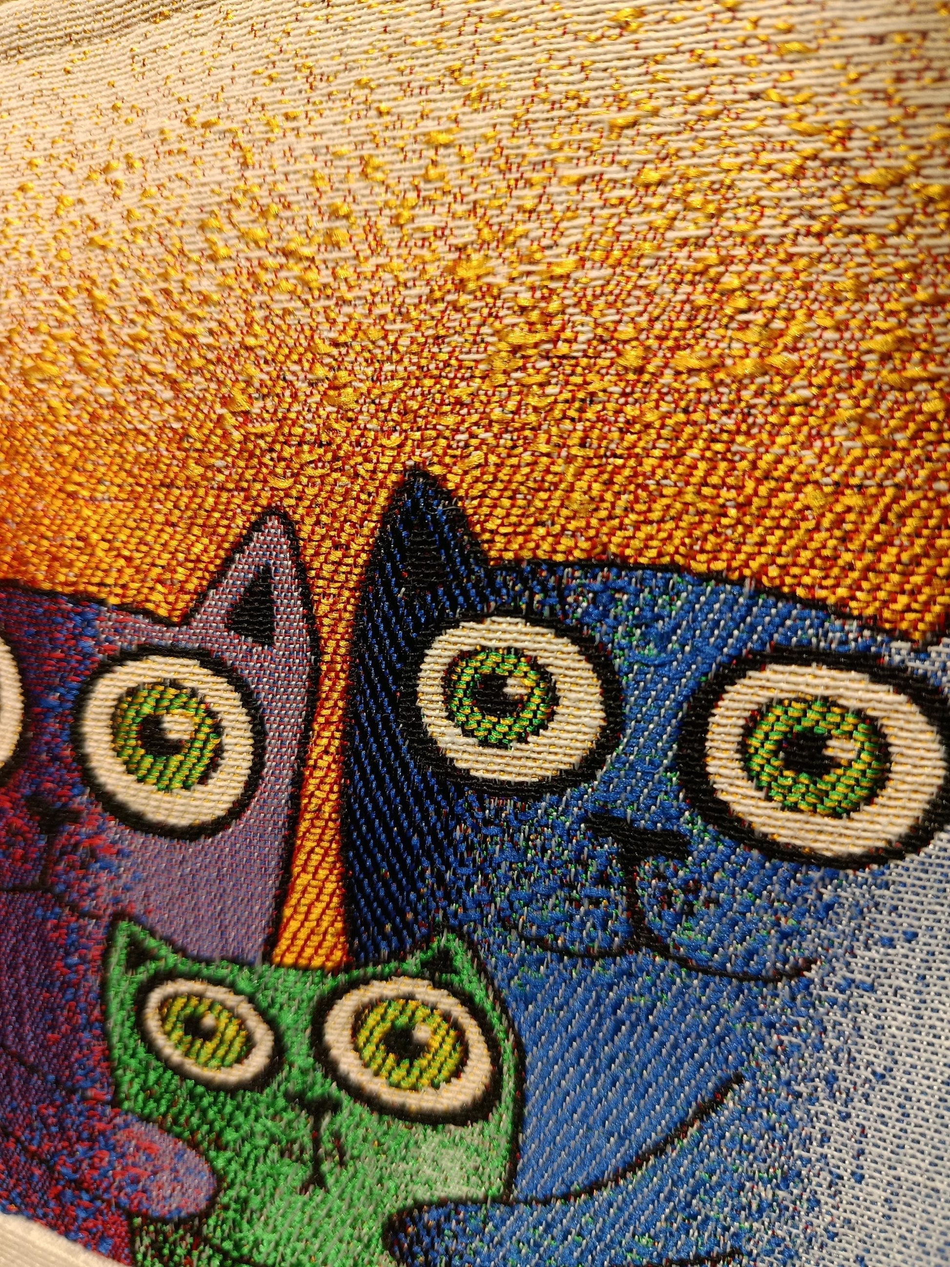 Cat Family Crossbody Bag: Handmade Canvas Shoulder Purse