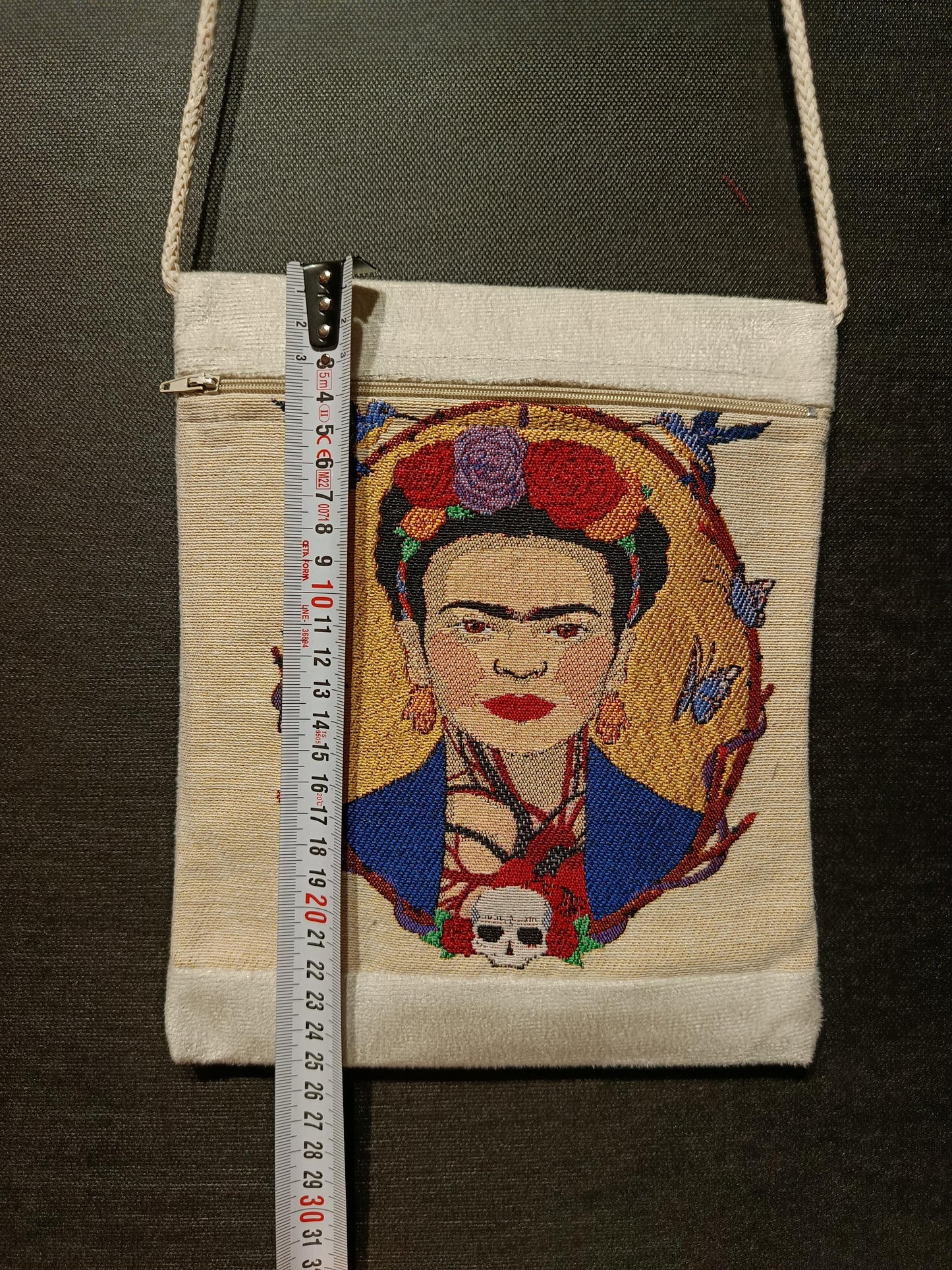 Frida Kahlo Crossbody Bag: Embroidered Portrait Canvas Purse