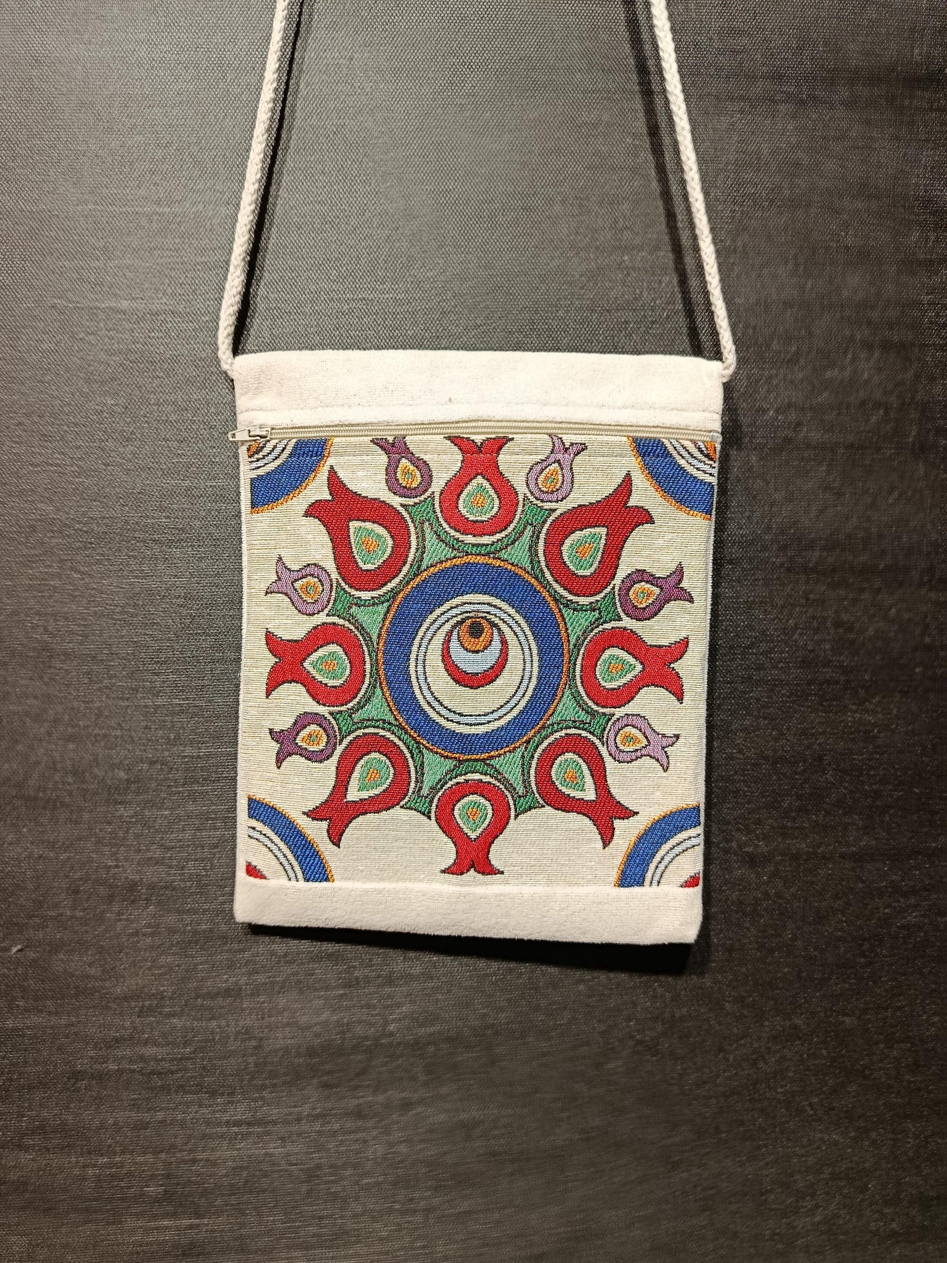 Turkish Tulip Crossbody Bag: Anatolian Canvas Shoulder Purse