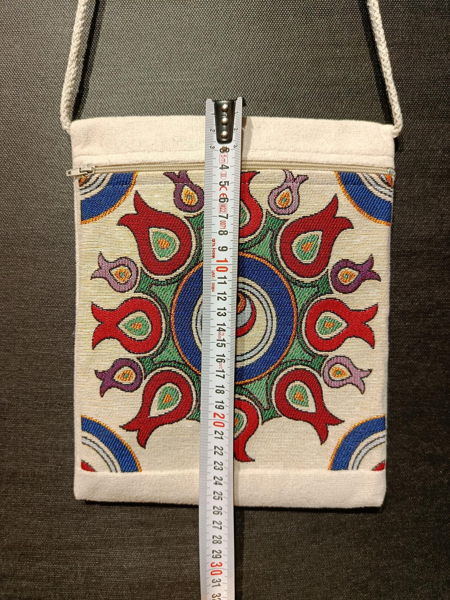 Turkish Tulip Crossbody Bag: Anatolian Canvas Shoulder Purse