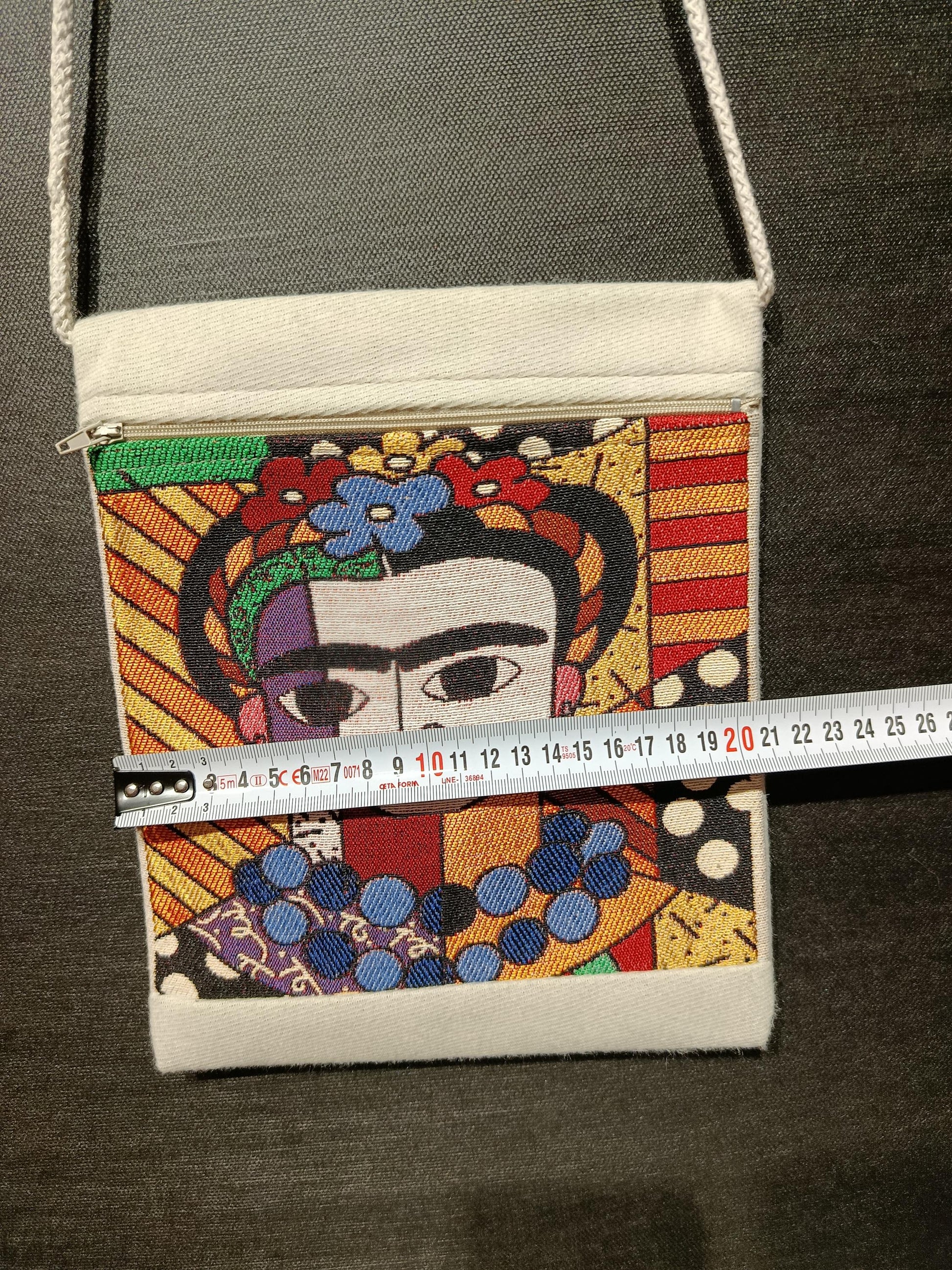 Frida Kahlo Tapestry Crossbody Bag – Handmade Art Shoulder Purse