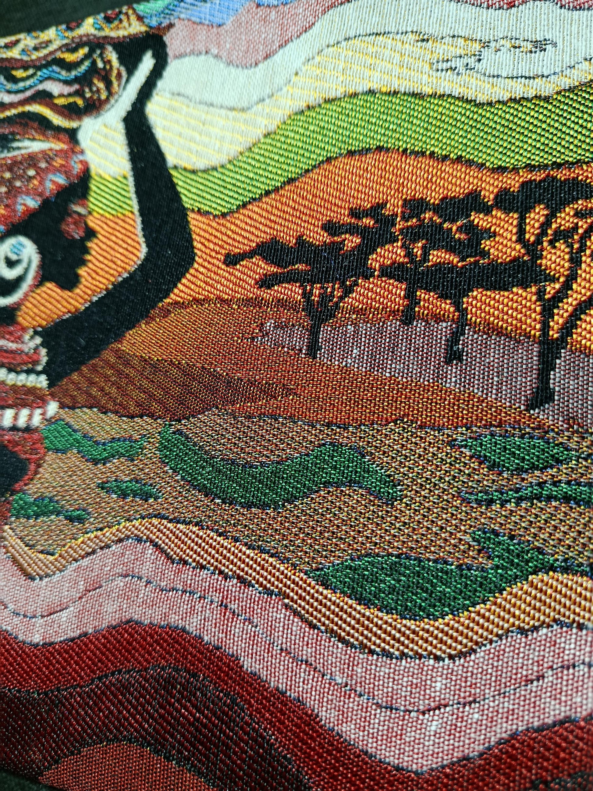 African Tribal Art Clutch Bag: Gobelin Tapestry Wristlet - Handmade