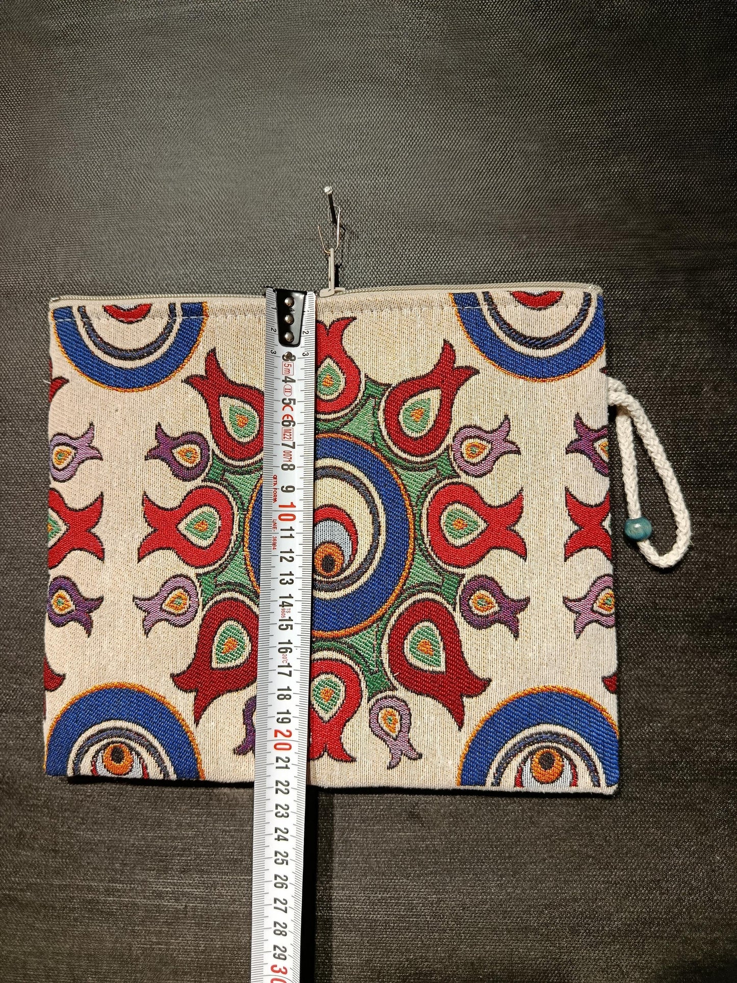 Evil Eye Clutch Bag: Turkish Tapestry Pomegranate Wristlet