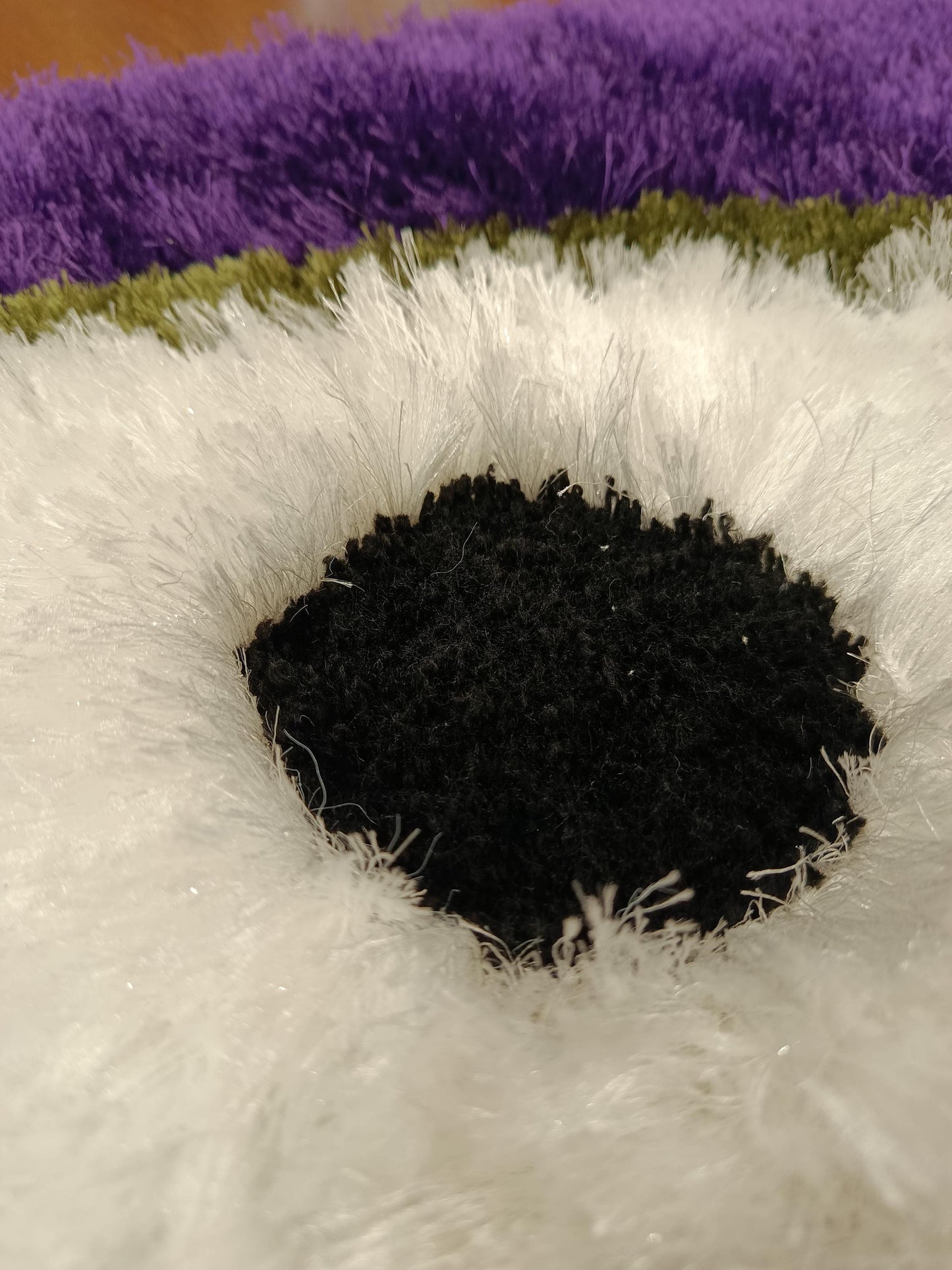Tufted Ghost Rug: Fluffy Purple Halloween Decor, Kawaii Ghostcore Accent (40"x40")
