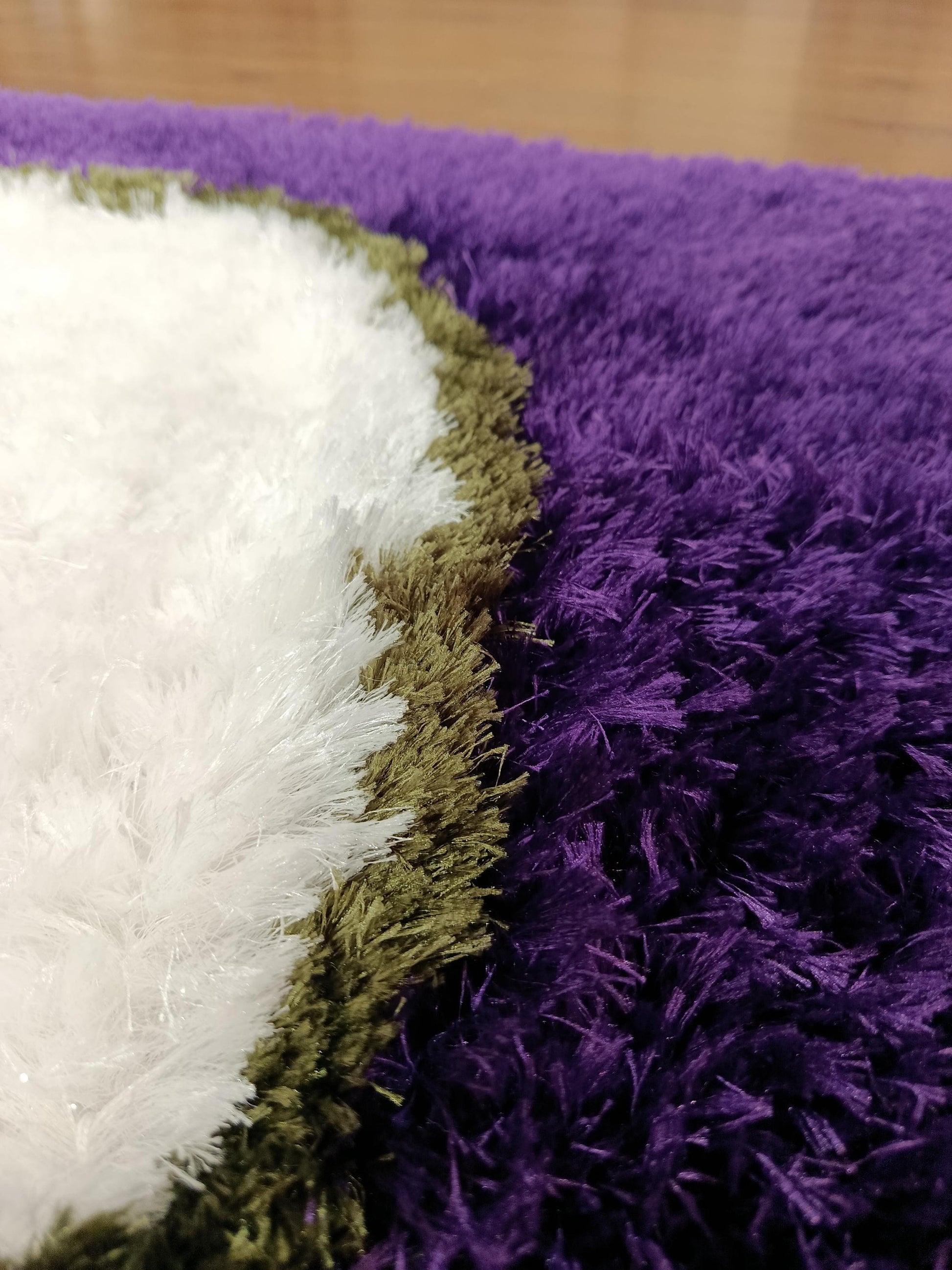 Tufted Ghost Rug: Fluffy Purple Halloween Decor, Kawaii Ghostcore Accent (40"x40")