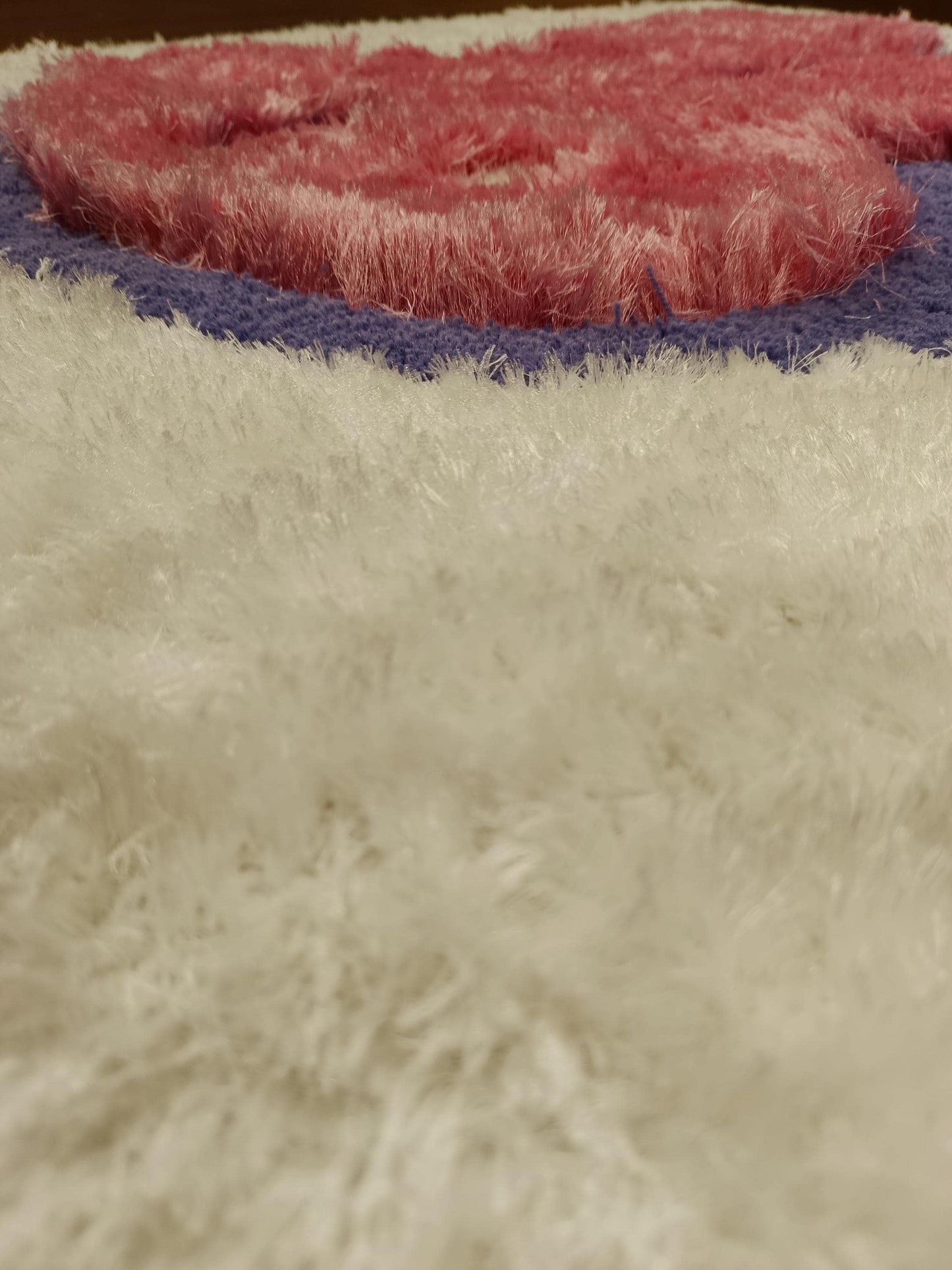Handmade Tufted Bunny Rug: Pink Rabbit Carpet, Kids Nursery Decor (40"x40")