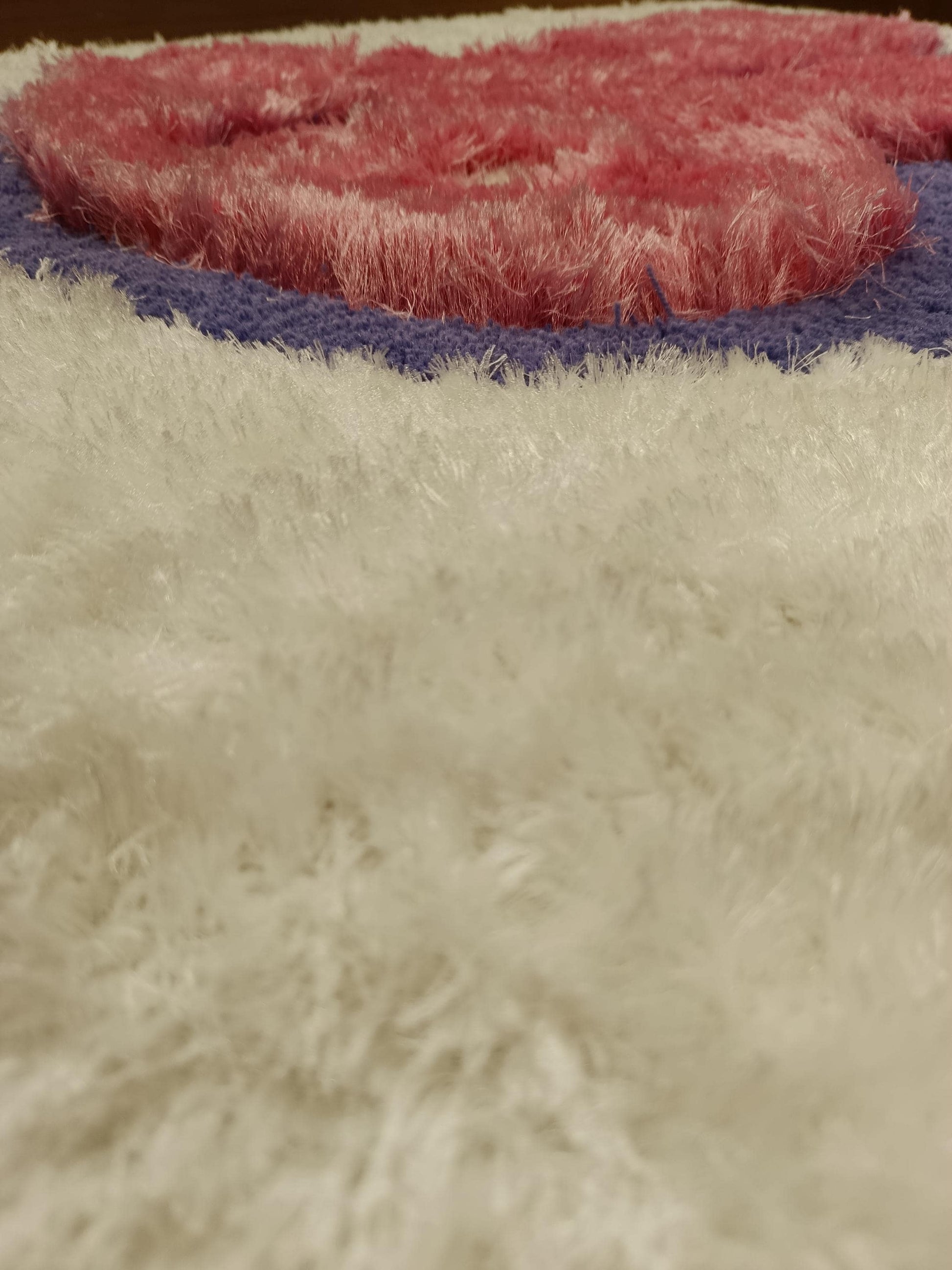 Handmade Tufted Bunny Rug: Pink Rabbit Carpet, Kids Nursery Decor (40"x40")