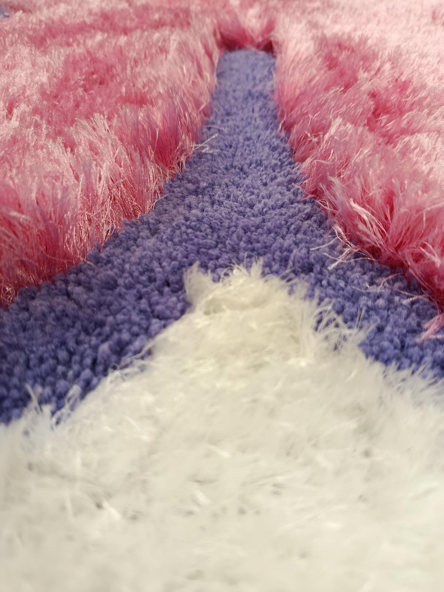 Handmade Tufted Bunny Rug: Pink Rabbit Carpet, Kids Nursery Decor (40"x40")