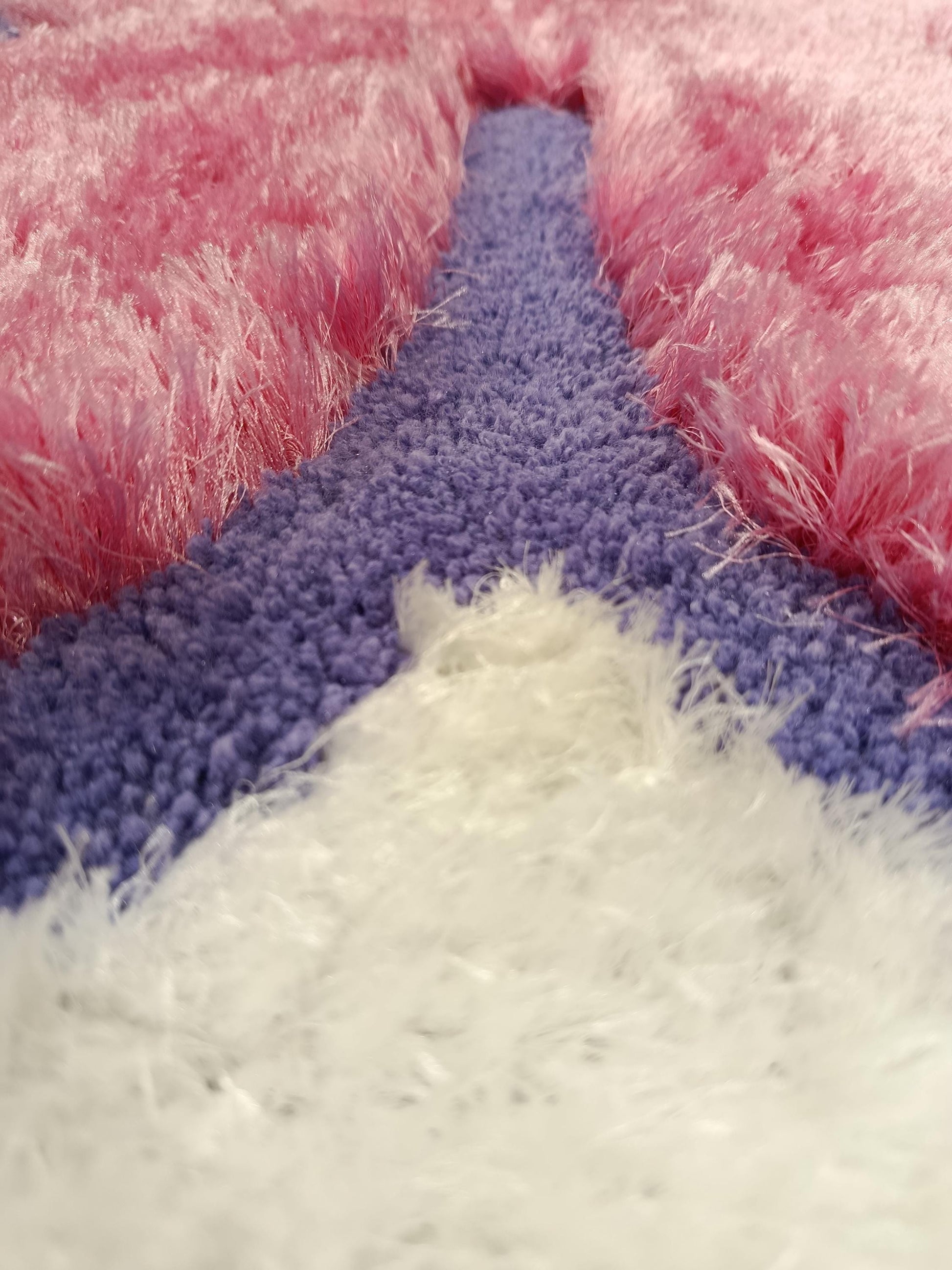 Handmade Tufted Bunny Rug: Pink Rabbit Carpet, Kids Nursery Decor (40"x40")