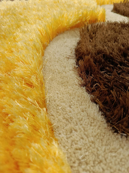 Handmade Tufted Dog Rug: Fluffy Puppy Face Carpet, Nursery Decor