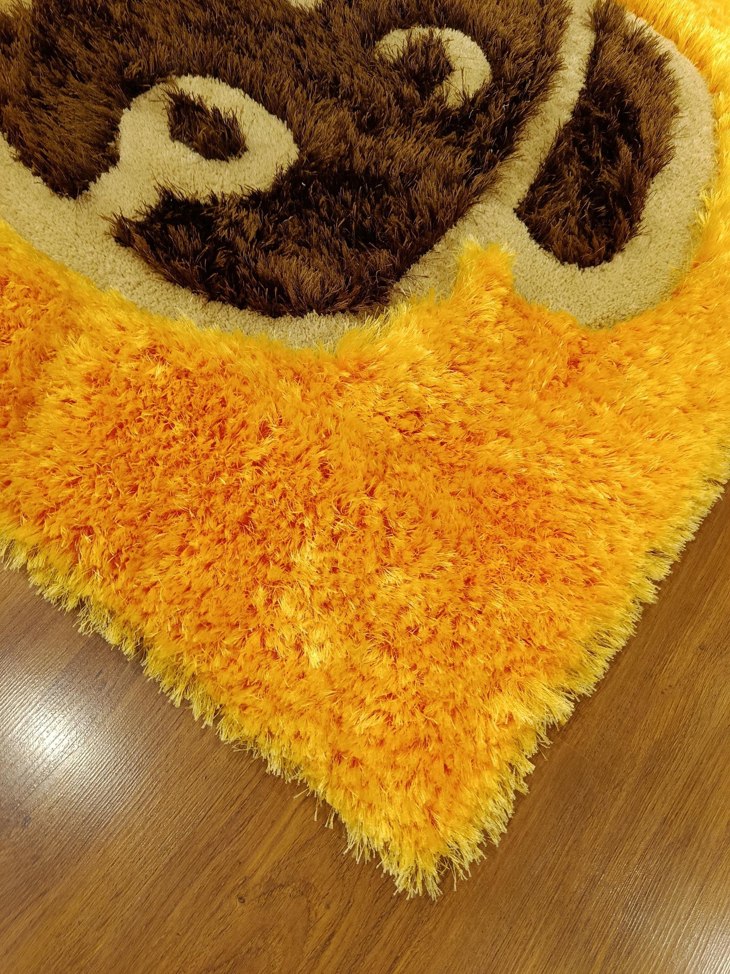 Handmade Tufted Dog Rug: Fluffy Puppy Face Carpet, Nursery Decor