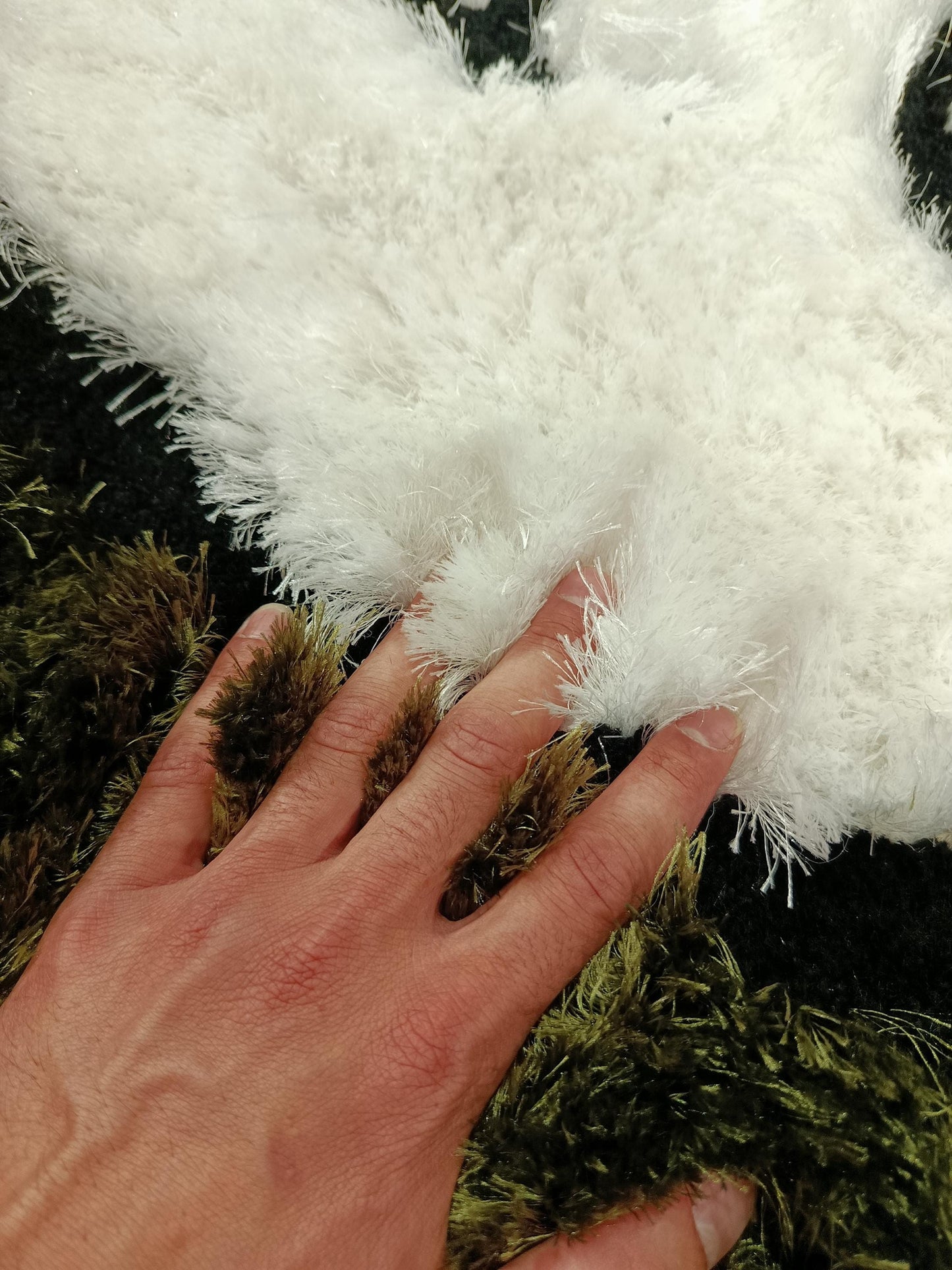 Handmade Tufted Panda Rug: Fluffy Kids Room Decor