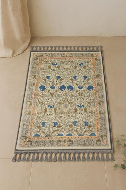 Turkish Prayer Rug, Ottoman Design, Soft Muslim Prayer Mat