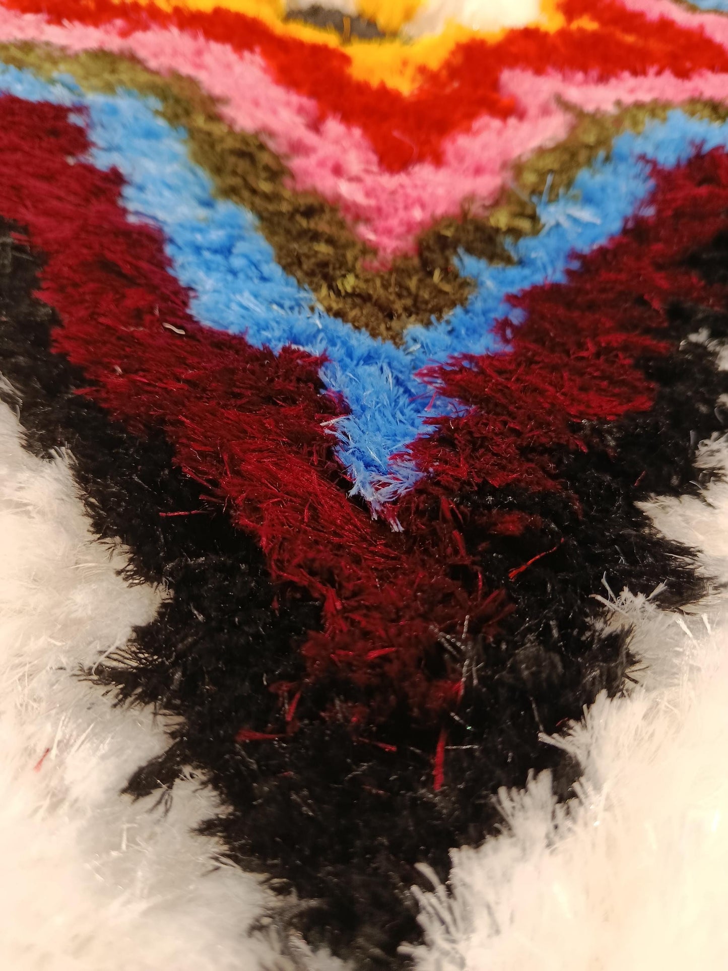 Handmade Tufted Star Rug: Colorful Kids Playroom Carpet (40"x40")