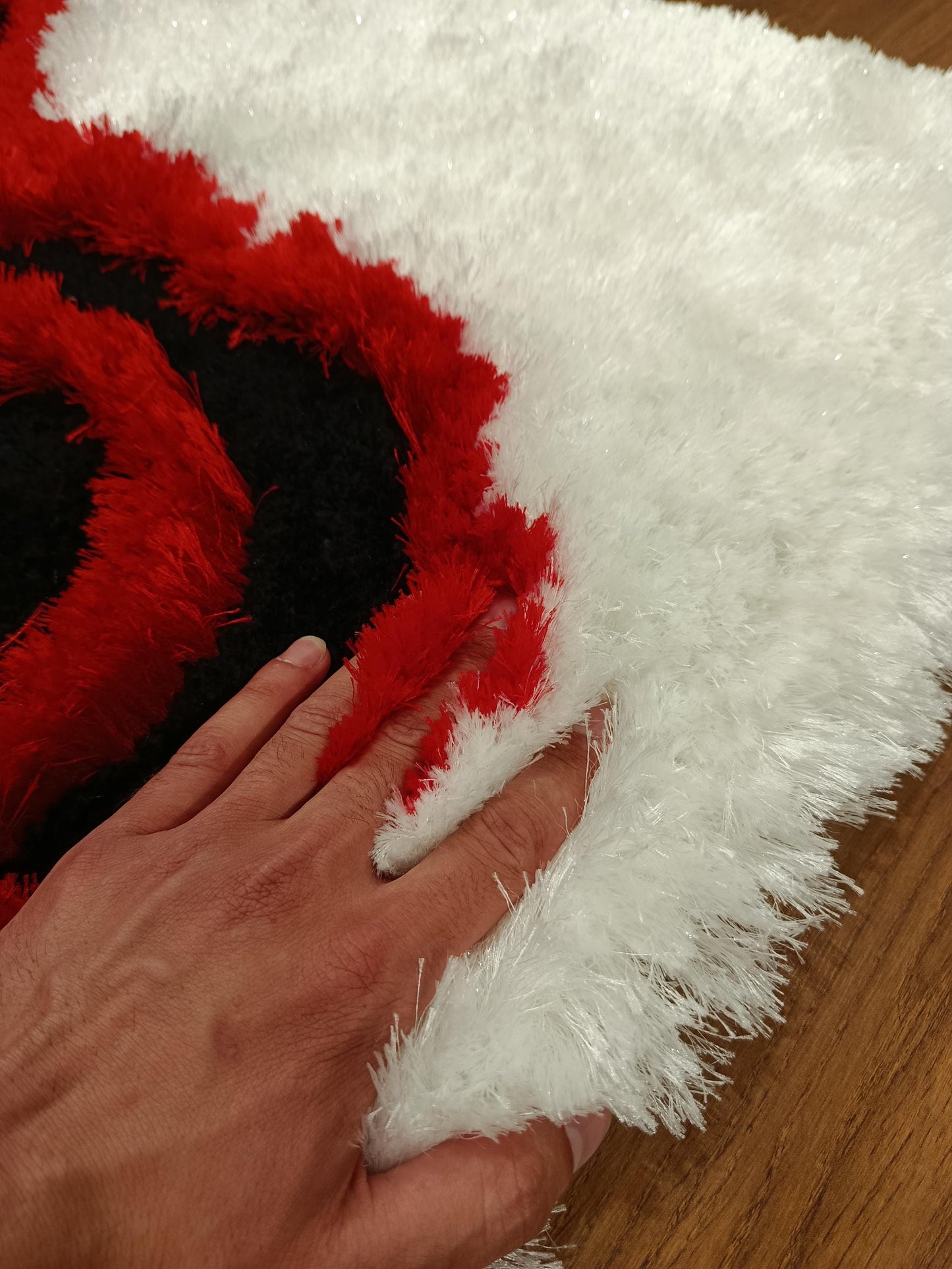 Tufted Sports Car Rug: Red & Black Race Car Design - 30"x51"