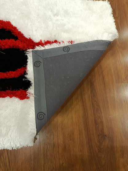 Tufted Sports Car Rug: Red & Black Race Car Design - 30"x51"