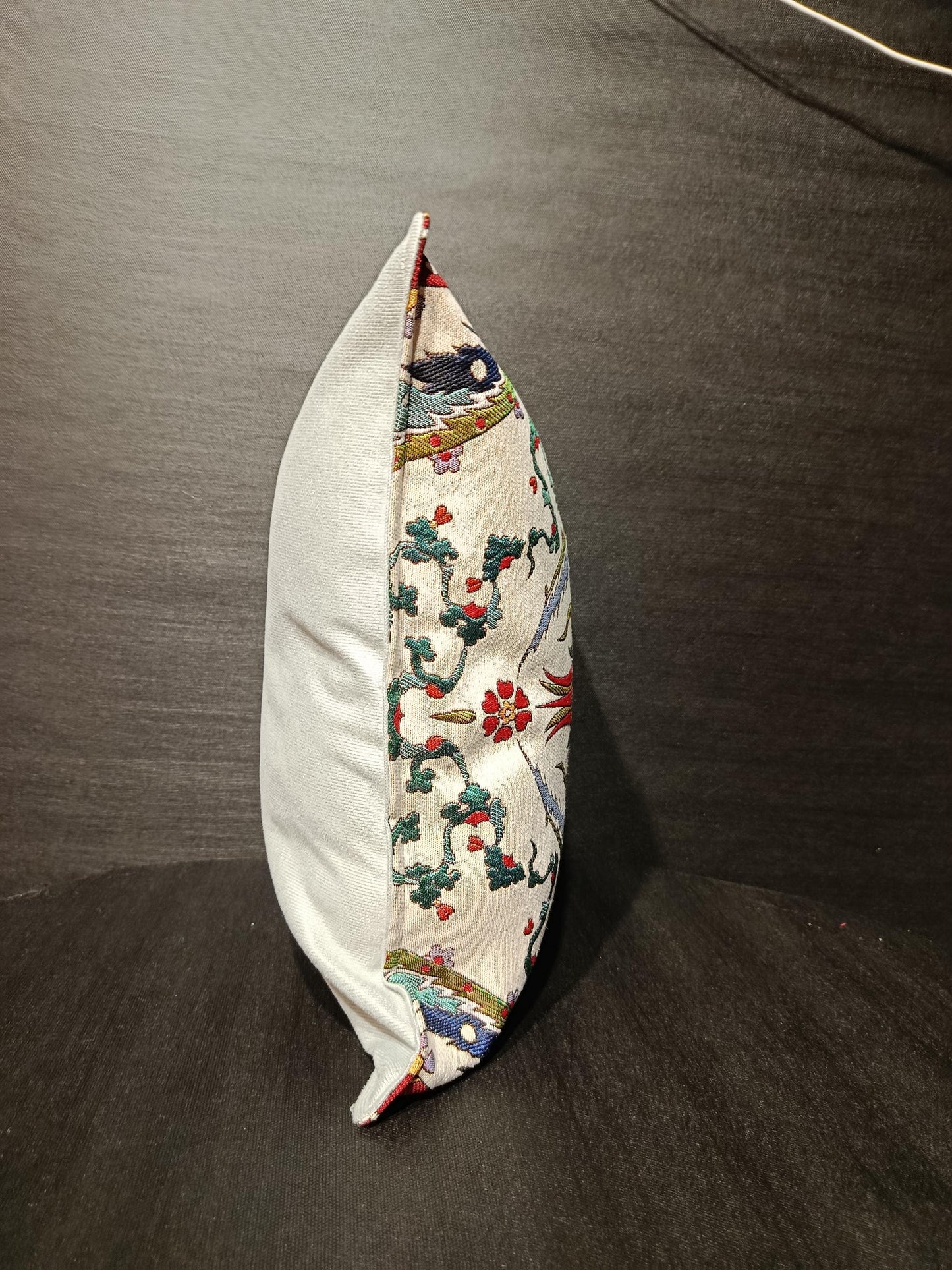 Ottoman Tulip Pillow Cover: Gobelin Tapestry Cushion, Turkish Boho Decor