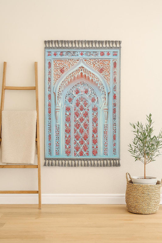 Turkish Prayer Rug, Ottoman Design, Muslim Prayer Mat