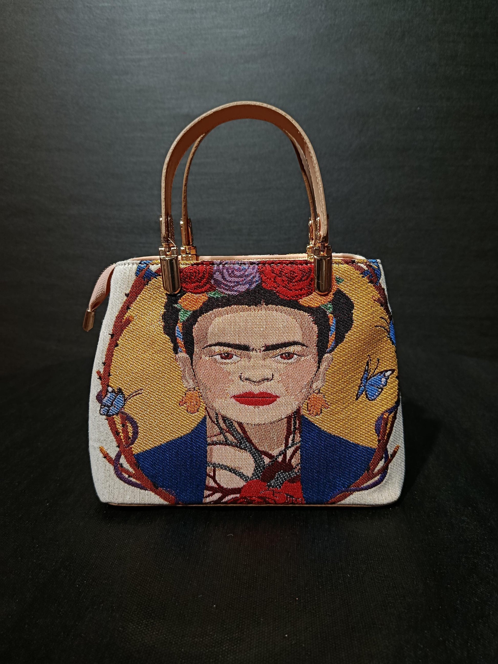 Frida Kahlo Tapestry Bag: Handmade Crossbody Purse, Boho Art