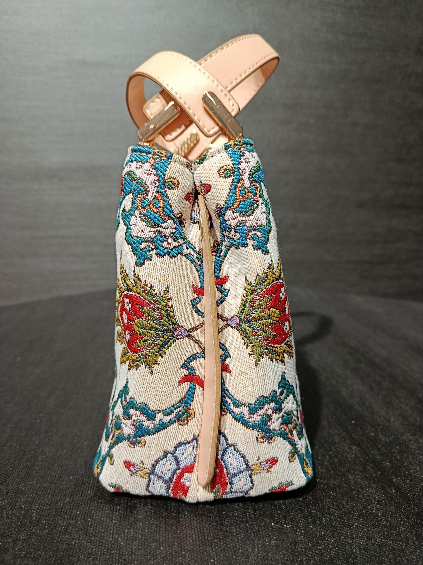 Turkish Gobelin Tapestry Bag: Ottoman Floral Crossbody Purse