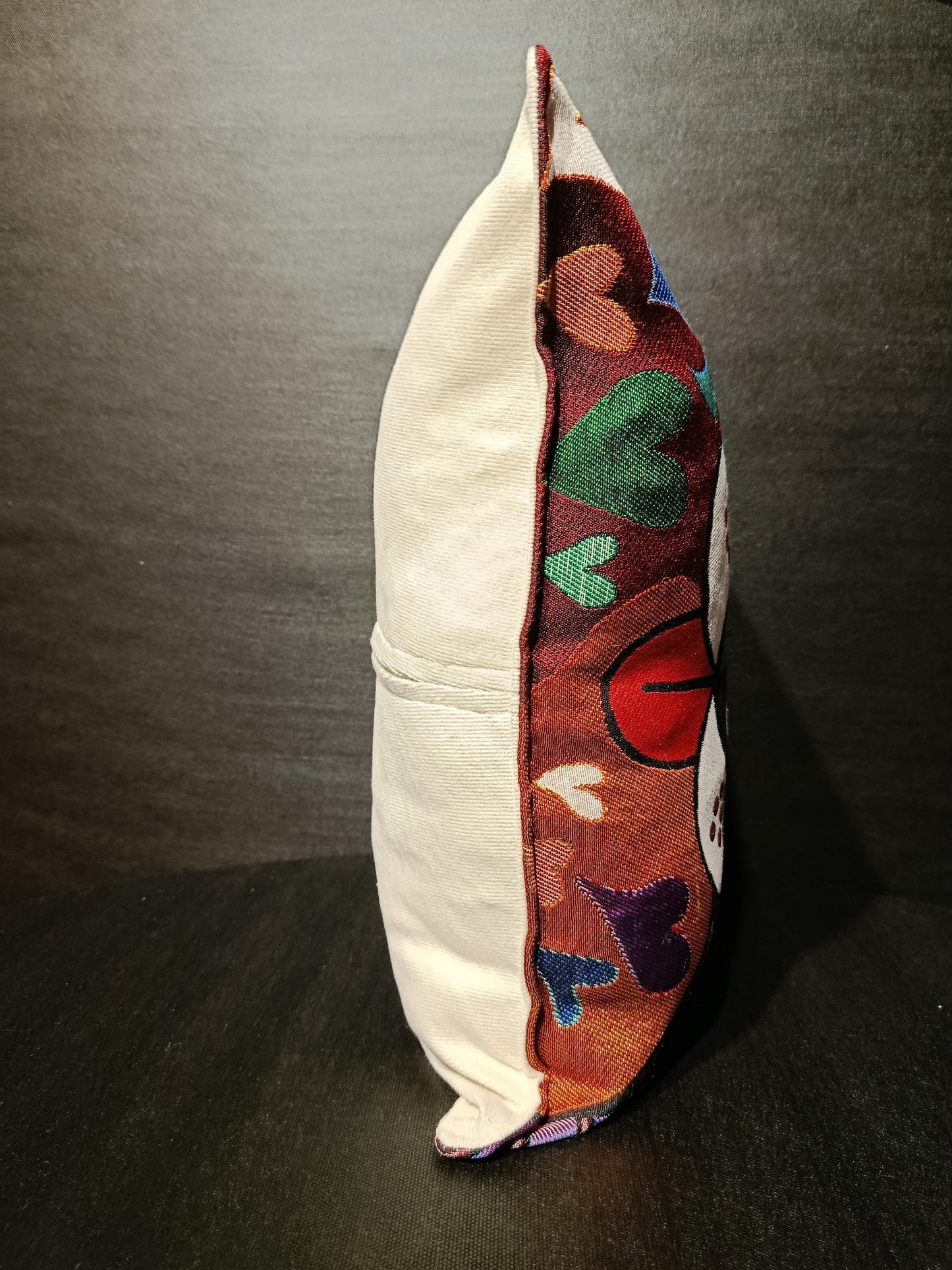 Gobelin Tapestry Dog Pillow Cover: Abstract Puppy Art, Handmade