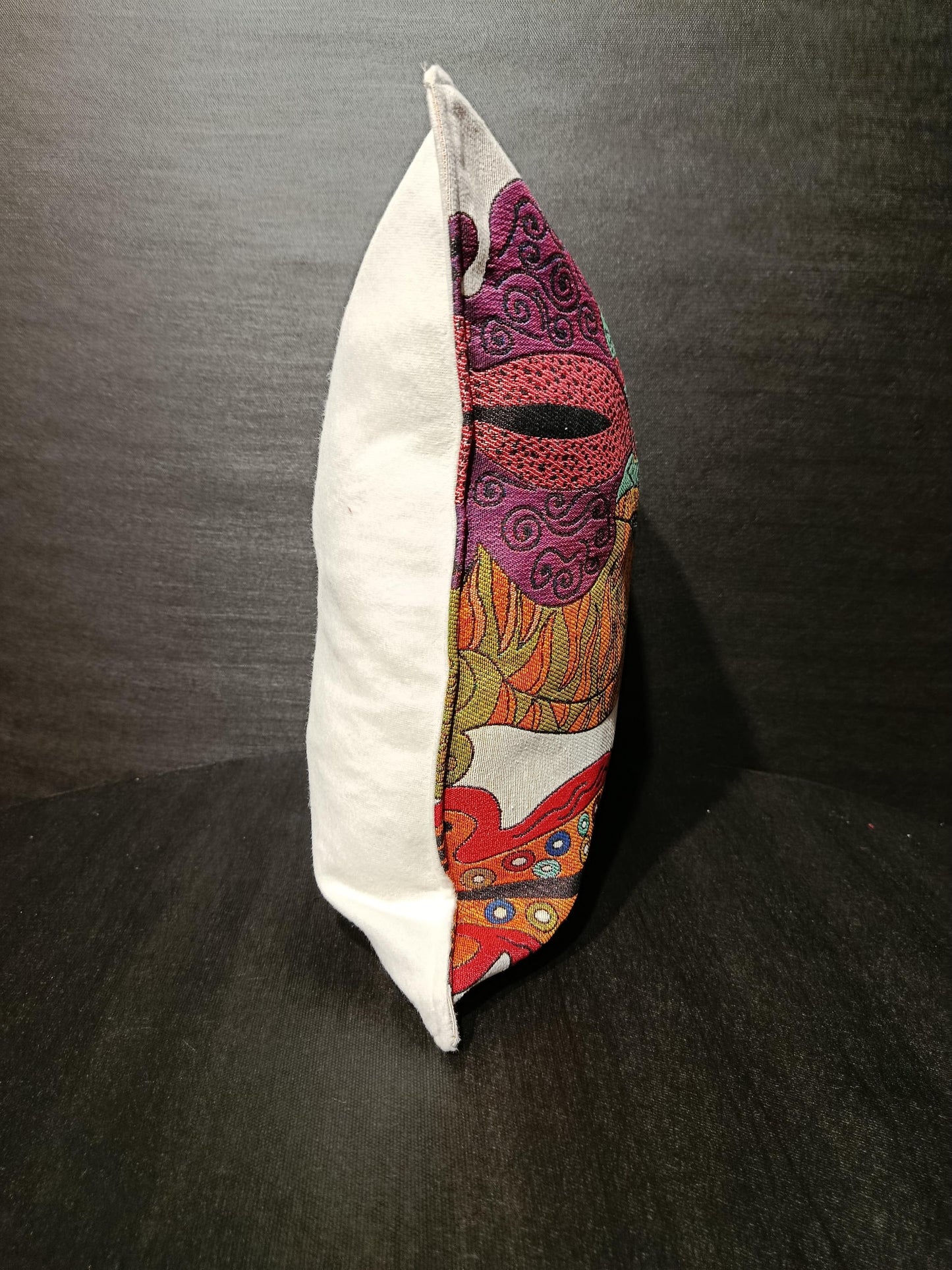Gobelin Tapestry Cat Pillow Cover: Whimsical Colorful Pet Decor