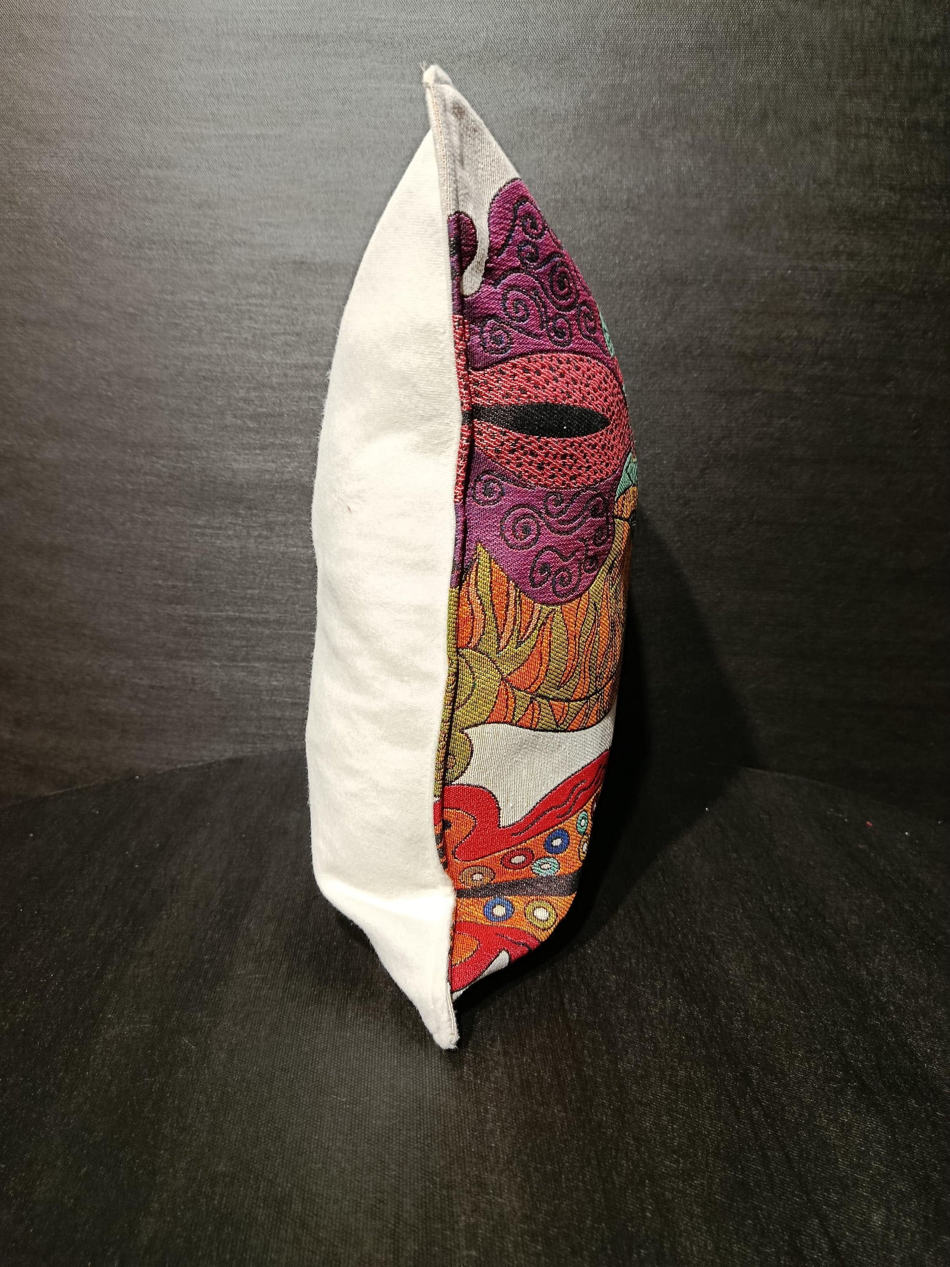 Gobelin Tapestry Cat Pillow Cover: Whimsical Colorful Pet Decor