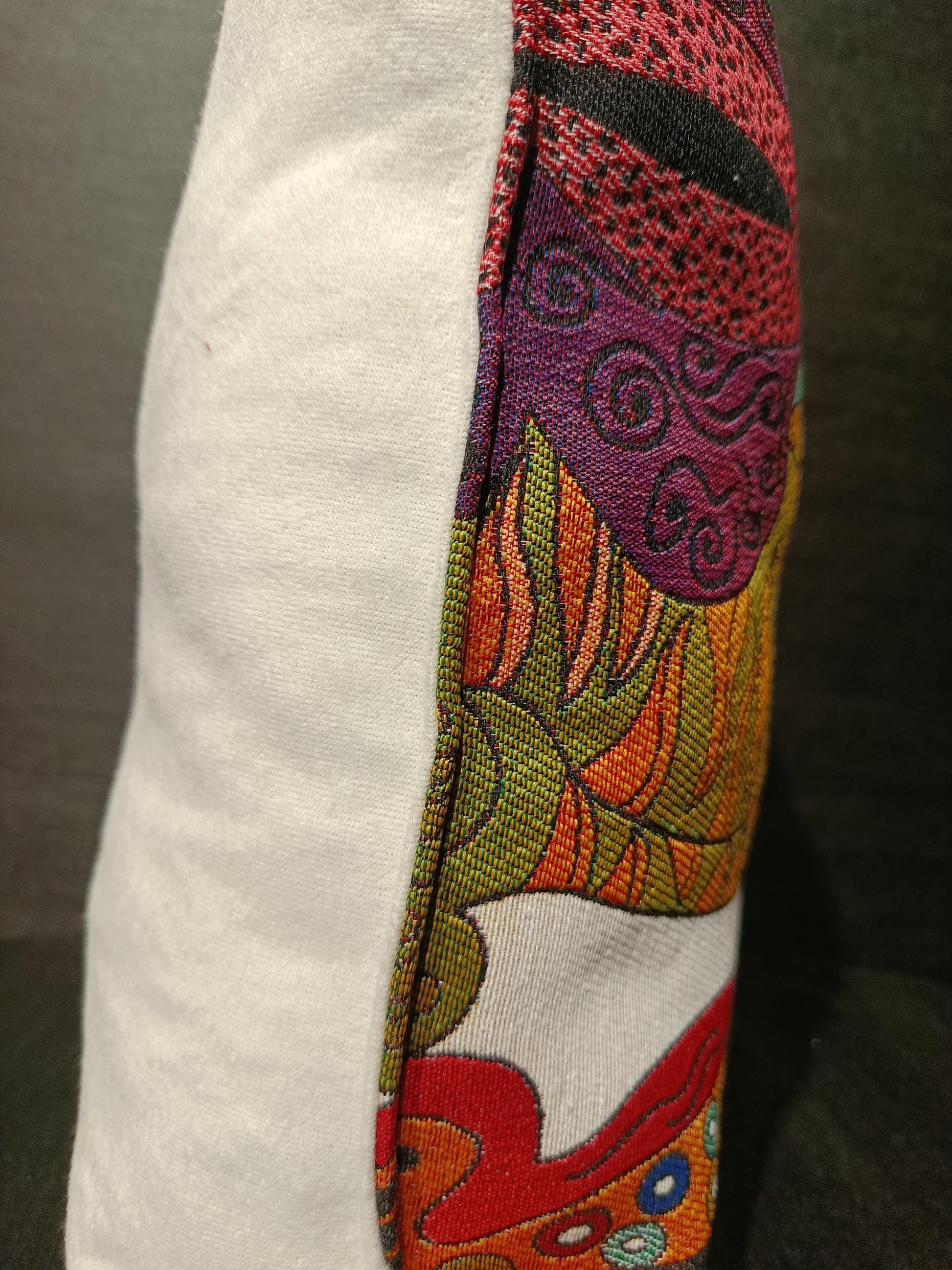 Gobelin Tapestry Cat Pillow Cover: Whimsical Colorful Pet Decor