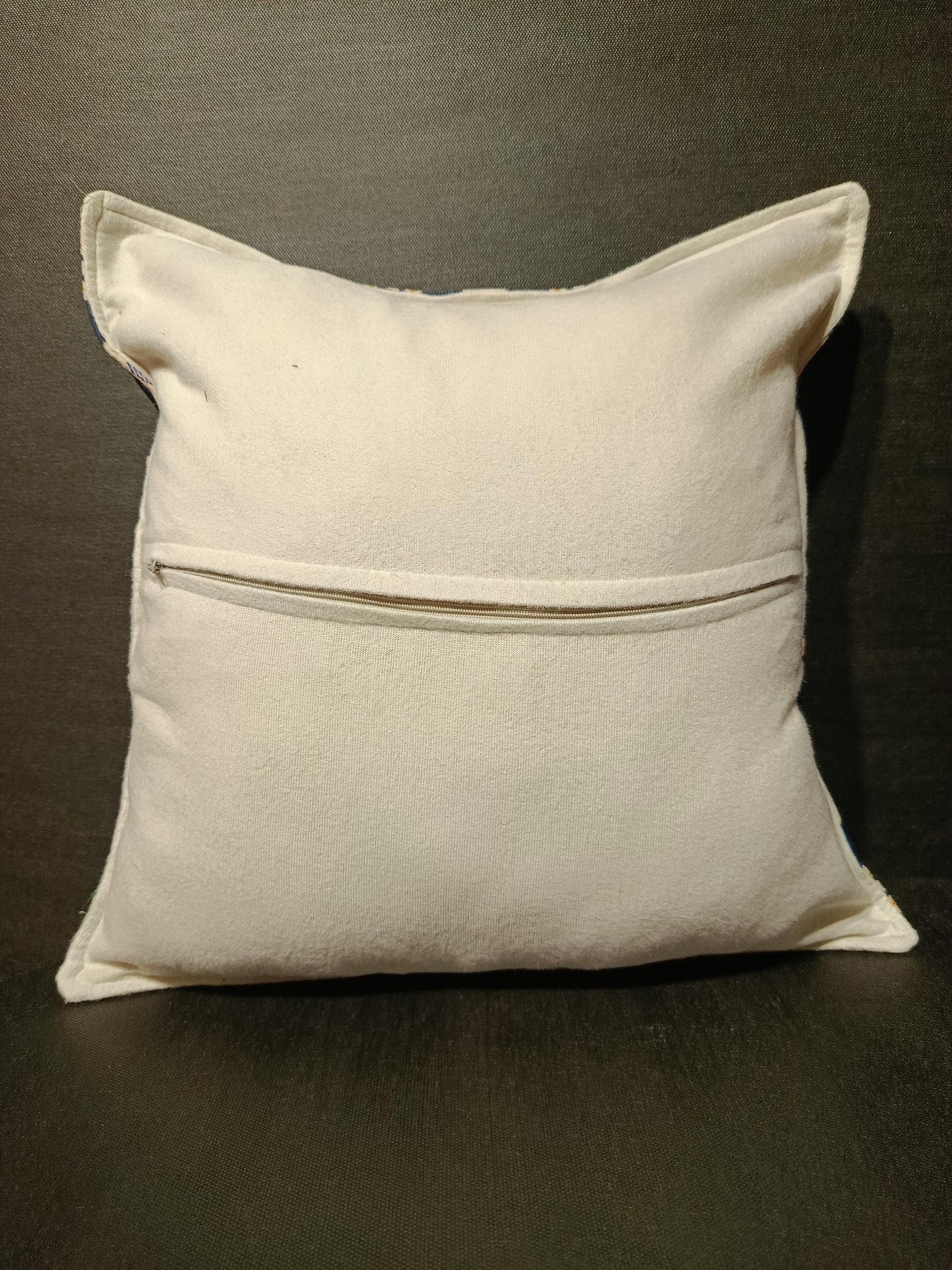 Evil Eye Cushion Cover: Turkish Nazar Pillow with Greek Key - Boho Home Decor