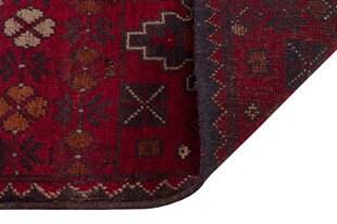 Small Handmade Afghan Wool Rug: Tribal Boho Decor (42x59 cm)