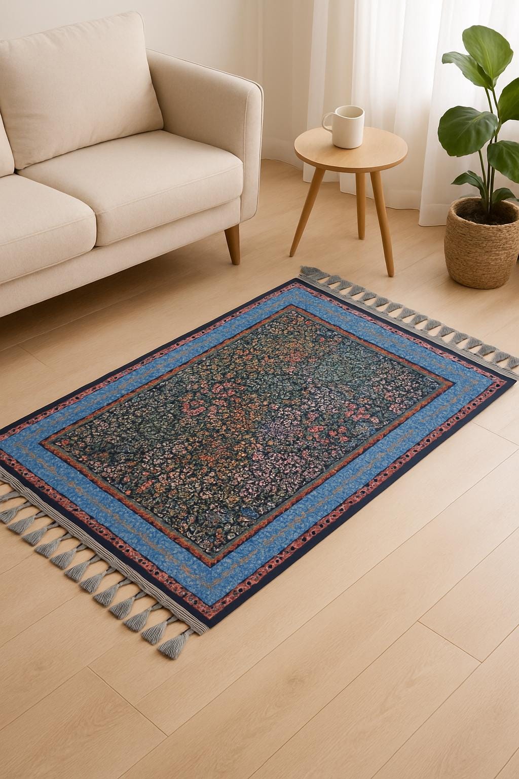 Turkish Prayer Rug, Ottoman Design, Soft Muslim Prayer Mat