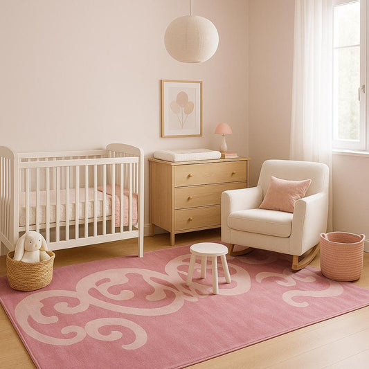 Custom Hand-Tufted Viscose Rug: Contemporary Pink Design