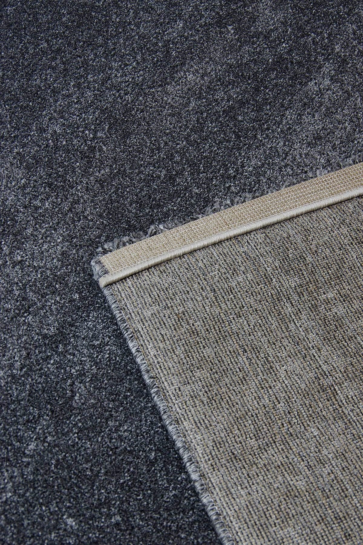 Tailored Size Soft Anthracite Rug: Modern Minimalist Dark Grey Carpet for Contemporary Living Spaces