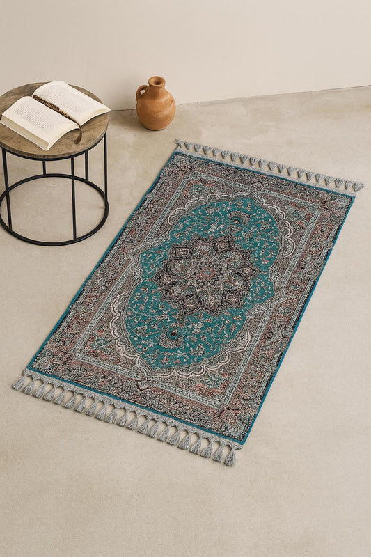 Turkish Prayer Rug, Traditional Ottoman Design, Muslim Seccade