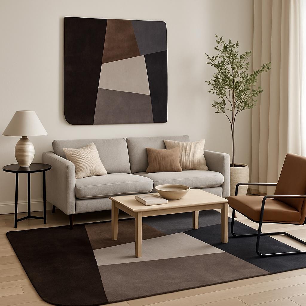 Hand Tufted Custom Rug: Contemporary Viscose Rug