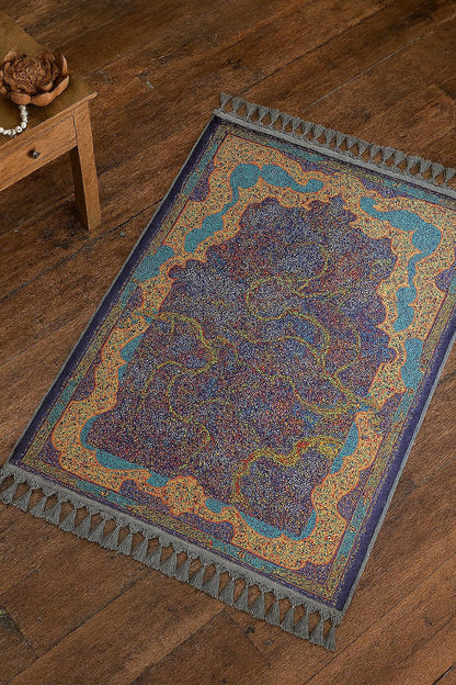 Turkish Prayer Rug, Ottoman Design, Soft Muslim Prayer Mat