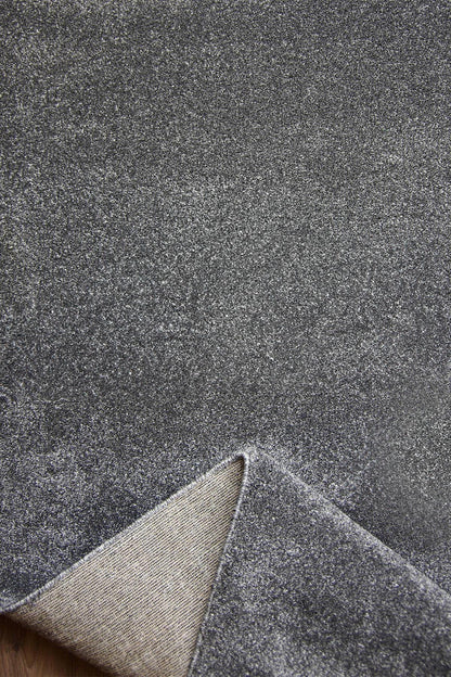 Tailored Size Soft Anthracite Rug: Modern Minimalist Dark Grey Carpet for Contemporary Living Spaces