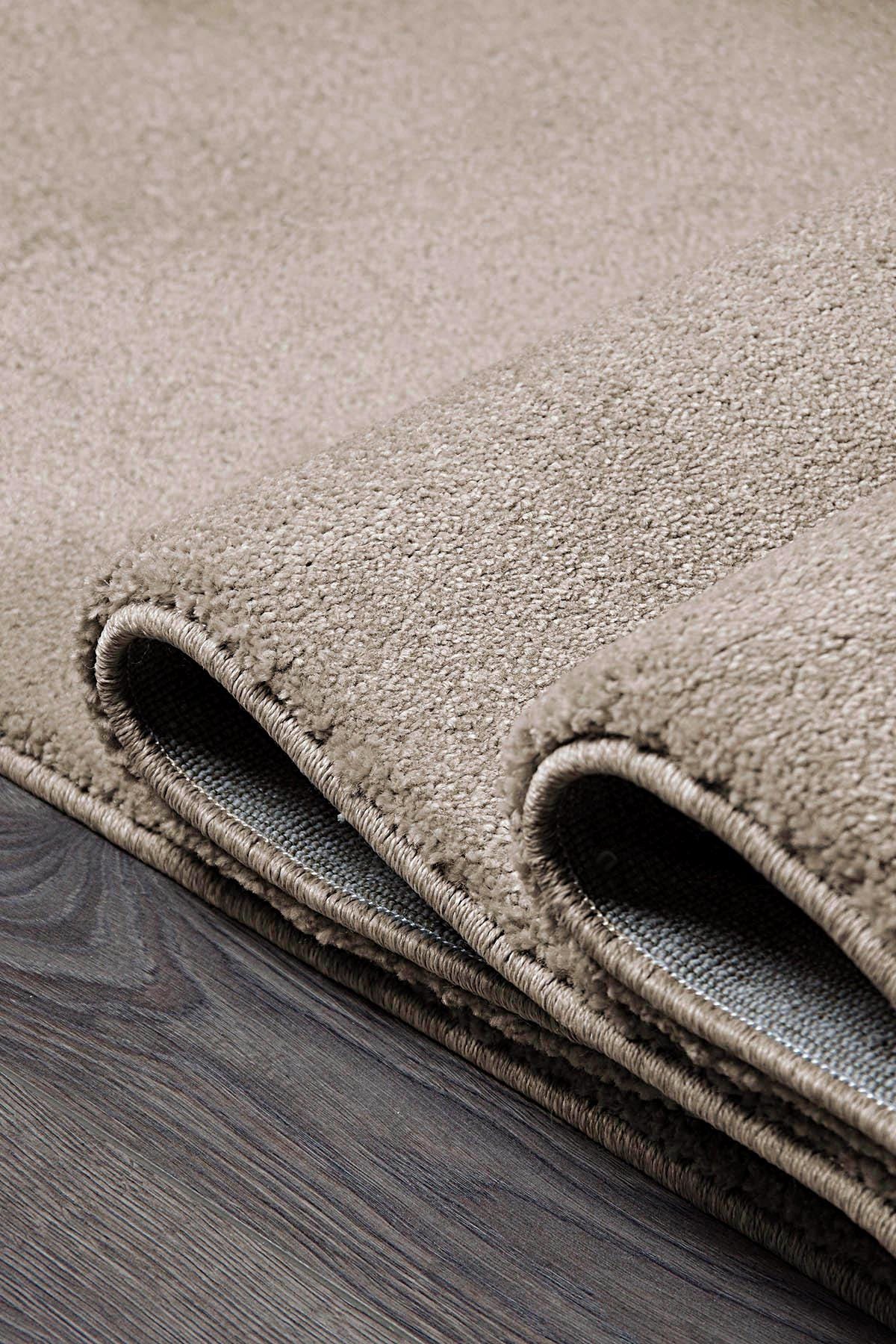 Soft Minimalist Brown Rug: Modern Light Carpet for Contemporary Spaces