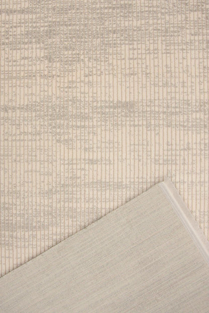 Distressed Marsala Cream Rug – Textured Linear Woven Floor Carpet (Customizable Size)