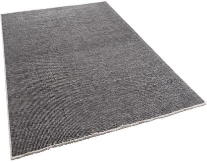 Contemporary Minimalist Gray Textured Area Rug – Modern Solid Color Carpet