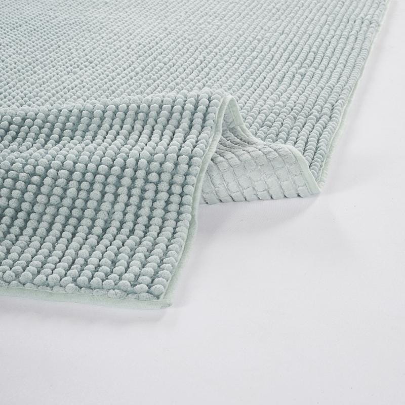 Contemporary Mint Green Textured Chenille Area Rug – Soft Bubble Loop Design Carpet