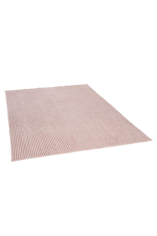 Contemporary Pink Textured Chenille Area Rug – Soft Bubble Loop Design Carpet