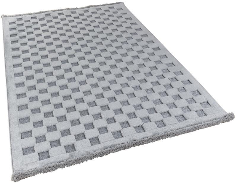 Contemporary Gray Basketweave Textured Area Rug – Modern Solid Neutral Carpet